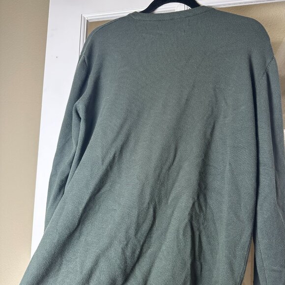 NORDSTROM XRAY Jeans Brand Olive Green V Neck Sweater Size Large - Picture 7 of 8